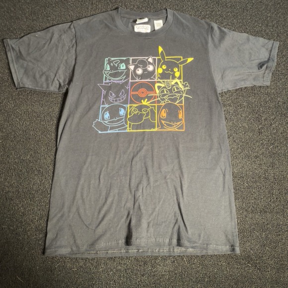 NWT Pokémon Grid Men's T-shirt Black Size Small - Picture 1 of 4